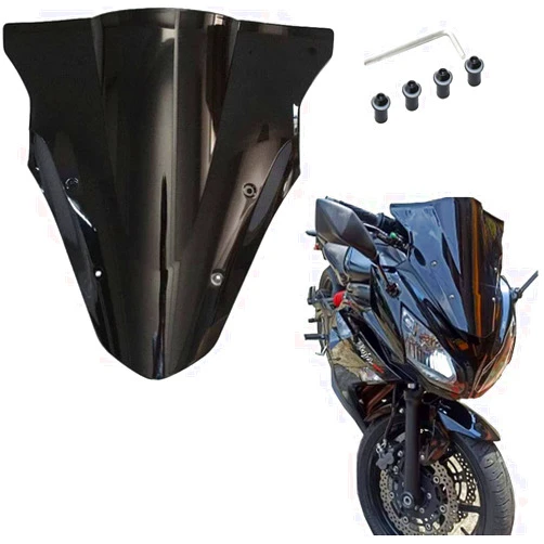 Rideforfun New Windscreen Windshield Screen for Kawasaki ER-6f EX-6 Ninja 650 2012 2013 2014 2015 2016 Come with Bolts and Screws
