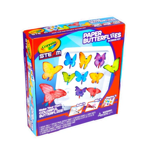 Crayola Paper Butterfly Science Kit, STEAM Toy, Gift for Kids, Ages 7, 8, 9, 10