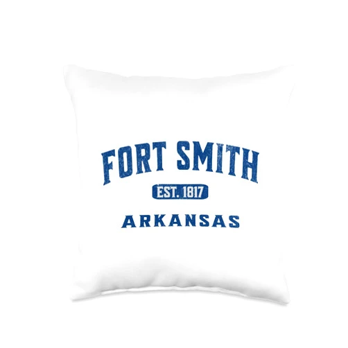 Fort Smith Arkansas Locals Visitors Vintage Athletic AR Souvenir Visit Fort Smith Arkansas Throw Pillow