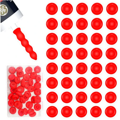 Yasdyri 40 Pack Caulk Cap for Seal Caulking Tubes Caulk Saver Caps for Sealing and Preserving Open Caulking Tube Caps Caulk Sealer Saver Caulking Tube Covers Tube Caps (Red)