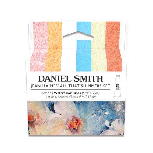 DANIEL SMITH Watercolor, 5ml tubes, Jean Haines All That Shimmers Set 6 Watercolor Tubes (total 6 pieces) 285610375, 0.17 Fl Oz (Pack of 6)