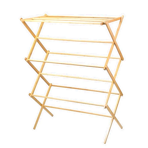 HOME IT Home-it Wooden Clothes Drying Rack for Laundry - Collapsible Folding Bamboo Laundry Drying Rack for Drying Clothes - Heavy Duty Pre Assembled