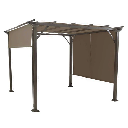 Tangkula 2PCS 16x4 Ft Universal Replacement Canopy for Pergola Structure, Outdoor Shade Canopy Cover, Waterproof Polyester Cover for Durable Use (Cover only) (Tan)