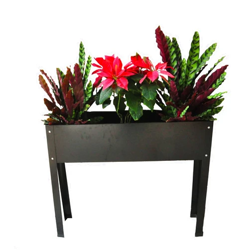 KUTOLAKI Raised Garden Bed, Elevated Tall Planter Box with Legs for Backyard, Patio, Lower Shelf, Planters for Outdoor Indoors Plants Patio Backyard Grow Herbs, Vegetables and Flowers-Black