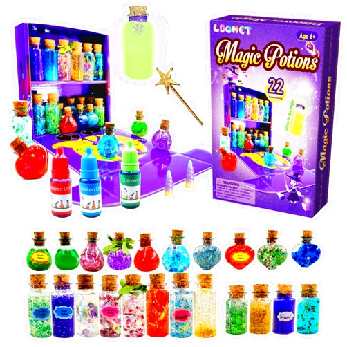 LDomet Fairy Magic Potions Kit for Kids - DIY 22 Bottles Magical Potions for Christmas Decorations, Creative Art Craft Toy for Girls, Fun Birthday Gift Toys for Girl 6 7 8 9 10