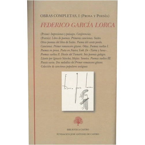 Spanish Edition by Federico García Lorca (Author), Andrés Soria Olmedo (Author) Obras completas I: Prosa y Poesía: (Prosa) Impresiones y Paisajes. Conferencias. (Poesía) Libro de poemas. Primeras canciones. Suites. Otros poemas ... Colección de canciones populares antiguas