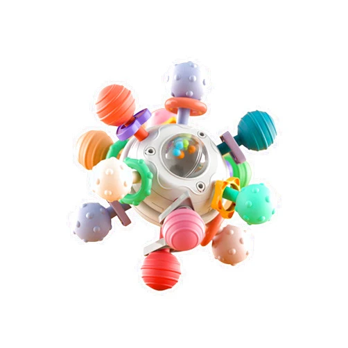 Alwoligag Baby Teething Toys Sensory Baby Toys chew Toys Teething Ball Rattle teethers Toys Grasping Activities Baby Toys for 0-6-12-18 Months Girls Boys Gifts, Acrylonitrile Butadiene Styrene（White）