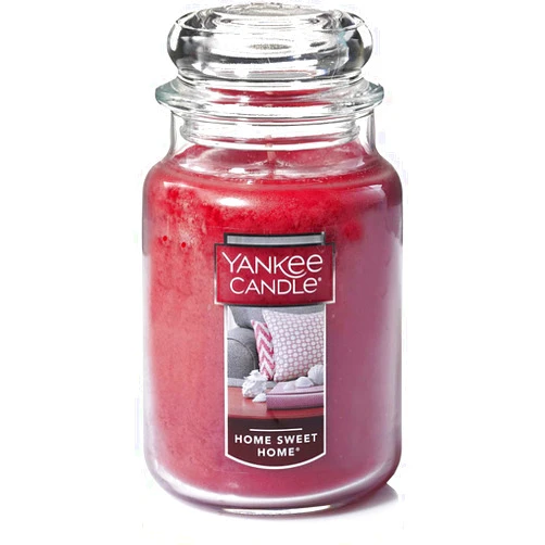 Yankee Candle Home Sweet Home Scented, Classic 22oz Large Jar Single Wick Candle, Over 110 Hours of Burn Time, Ideal for Fall, Outdoors, Home and Christmas Decorations