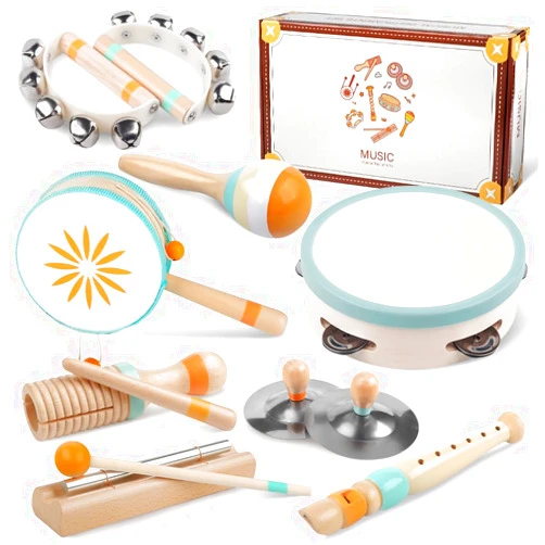 Aliex Toddlers Musical Instruments-Baby Montessori Wooden Musical Toys for Toddlers 1-3 Year Old,Kids Percussion Instruments Toy for 1 Year Boy&Girls,Christmas Birthday Gift for 1-3-5+ Year Old