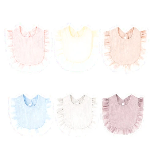 BALTERS Muslin Baby Teething Drool Feeding Cloth Bibs For Girl Organic Cotton Soft Breathable Multi-Layer Multi-color