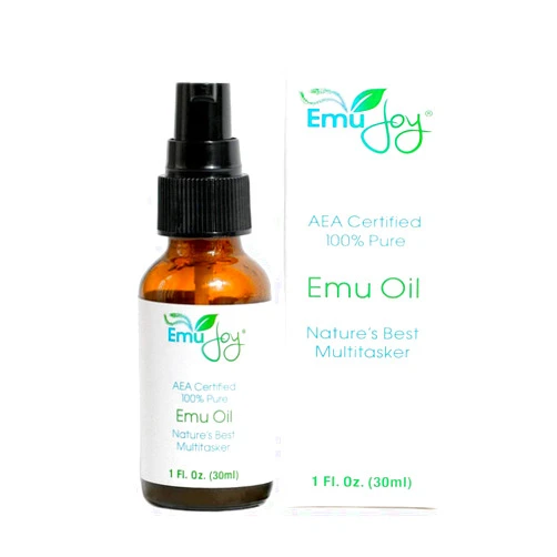 Emu Joy Emu Oil Organic - 100% Pure, Made in the USA - Emu Oil for Skin, Face, Hair, and Nails, Piercing Bump Oil & Tattoo Aftercare