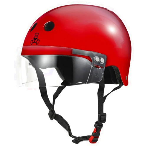 Triple Eight The Certified Sweatsaver Helmet with Visor for Roller Derby, Skateboarding and BMX