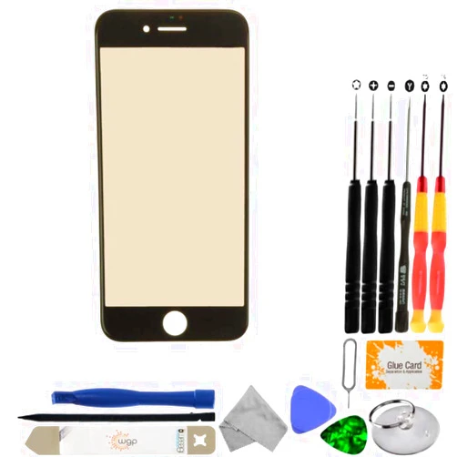 Wholesale Gadget Parts 4in1 Screen Glass, OCA, Polarizer, & Frame for Apple iPhone 8 & SE (2nd Gen) (Black) (Closeout) with Tool Kit