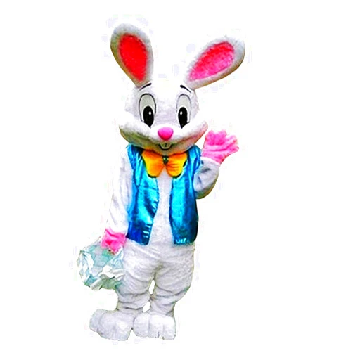 Lormaka Easter Bunny Mascot Costume Rabbit Cartoon Fancy Party Dress Performance Suit Adult