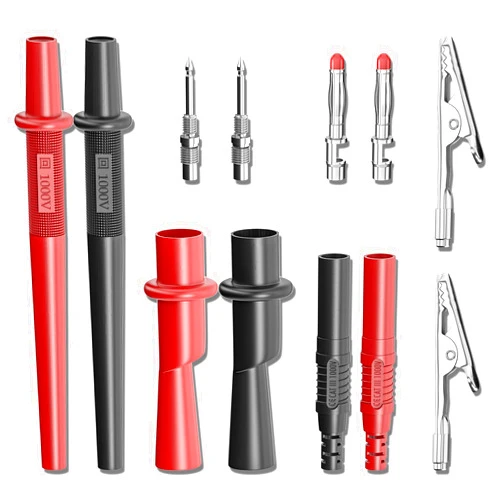 Goupchn Test Accessories Kit with 4mm Safety Banana Plugs, Alligator Clips, Test Probes 6PCS for DIY Electrical Testing