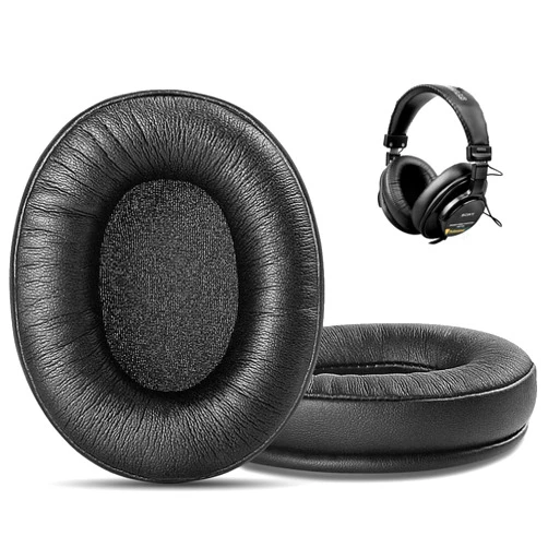 G GVOEARS Replacement Ear Pads for Sony MDR 7506, GVOEARS Earpads Cushions Noise Isolation Headphone Pads for Sony MDR V6 / MDR V7 / MDR-CD900ST with Soft Protein Leather, Durable Memory Foam (Black)