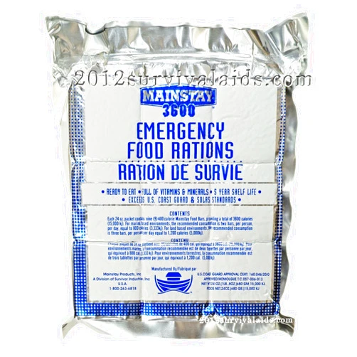 Mainstay Emergency Food Rations - 3600 Calorie Bars (Pack of 20)