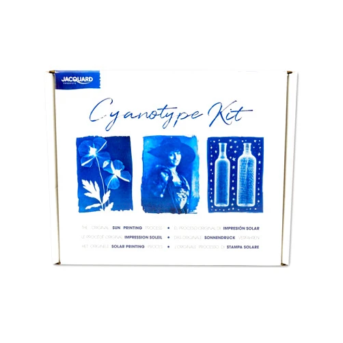 Jacquard Cyanotype Kit for Sun Prints - Complete Set with Pre-measured Chemicals, Fine Art Paper, Glass Frame & Accessories for Easy Solar Printing