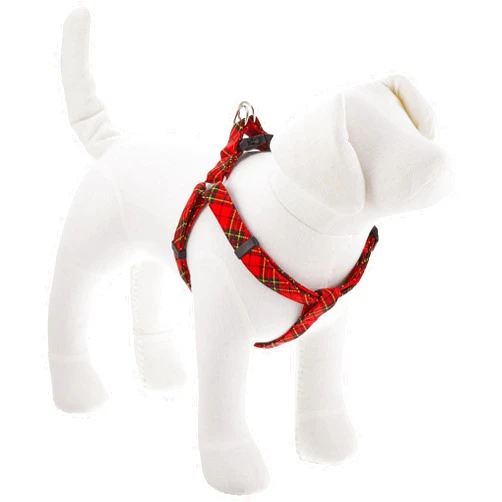 Toto & pal Toto&Pal Royal Tartan Check Foot Harness Red 20mm