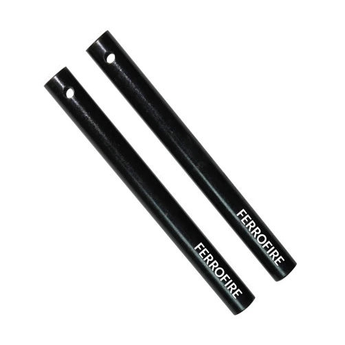 FERROFIRE Heavy-Duty Plus 1/2 Inch Thick x 5 Inch Long Ferro Rods 2-Pack | XL Drilled Survival Fire Starter with Lanyard Hole | Professional Flint and Steel for Camping, Bushcraft & Emergency Kits