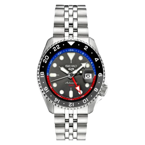 SEIKO SSK019J1,Men Sports,GMT,Mechanical,Automatic,Stainless,Silver Tone,WR,SSK019