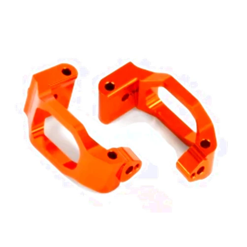 Traxxas 8932A Caster Blocks, 6061-T6 Aluminum (Orange-Anodized), Left & Right