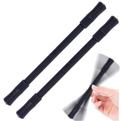 DBlosp Spinning Pen Rolling Finger Rotating Pen Gaming Trick Pen Mod with Tutorial No Pen Refill Stress Releasing Brain Training Toys for Kids Adults Student Office Supplies (2 Pack Black)