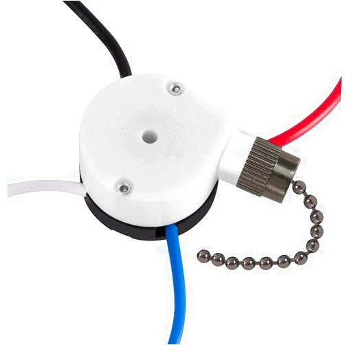 Aoprofree with 4 Pre-Installed Wires Ceiling Fan Switch, 3 Speed Fan Switch Compatible with Hunter Fan Switch Replacement, Black