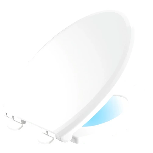 Delta Faucet 813902-N-WH Sanborne Elongated Nightlight Toilet Seat with Slow Close and Quick-Release, White