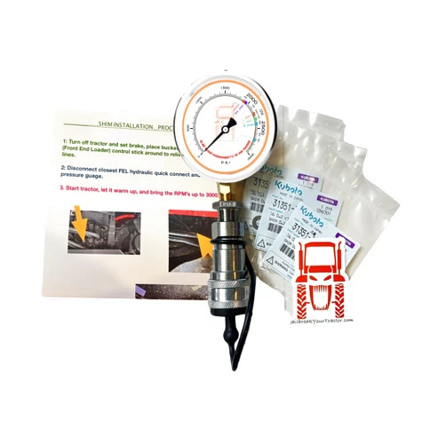 JAILBREAKYOURTRACTOR.COM KUBOTA Boost JailBreakYourTractor kit W/Gauge HST Hydraulic Shims MX, L Series +25% Power