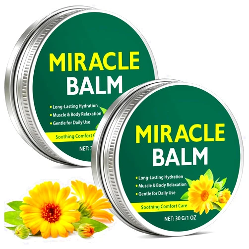 QYQIZWIA 2 Pack Miracle Balm for Swollen Legs, Veins Soothing, Relaxing & Comfortable, Botanical Formula with Calendula for Back, Hands, Feet and Body