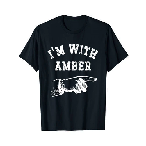 Yonkboyz Apparel I'm With Amber Funny Personalized Matching Buddy T-Shirt