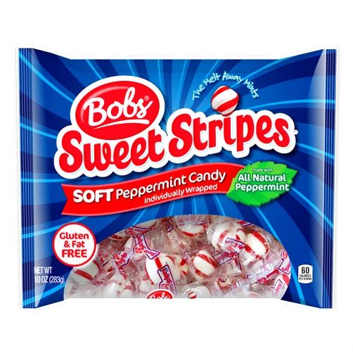 Bobs Bob's Red & White Sweet Stripes Peppermint Soft Mint Candy, 10 Ounces