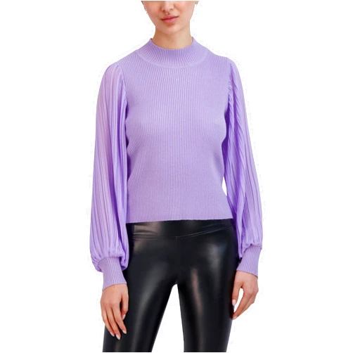 BCBGeneration Women's Long Sleeve Mock Neck Pullover Sweater Top
