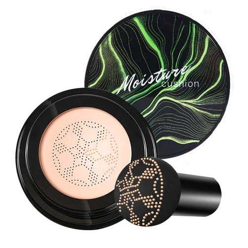 XINGXYUEL Mushroom Head Air Cushion CC Cream BB Cream Foundation,Moisturizing Concealer Makeup Base Foundation,Long Lasting Full Coverage Foundation with Mushroom Makeup Sponge(Natural)
