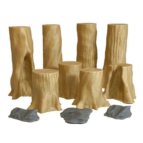 Extruded Gaming Beech Trees Set 2