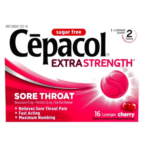 Cepacol Maximum Strength Throat Drop Lozenges, Cherry, 16 ct (Pack of 3)