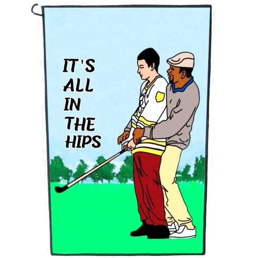 Botogift Funny Golf Towel, Printed Golf Towels for Golf Bags with Clip, Golf Gift for Men Husband Boyfriend Dad, Birthday Gifts for Golf Fan - It's All in The HIPS
