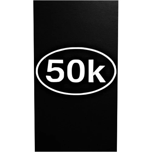 Chase Grace Studio 50K Marathon Running|2 Pack|Vinyl Decal Sticker|White| Cars Trucks Vans SUV Laptops Wall Art|5