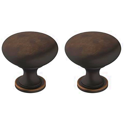 Amerock | Cabinet Knob | Oil Rubbed Bronze | 1-1/4 inch (32 mm) Diameter | Era | 2 Pack | Drawer Knob | Cabinet Hardware