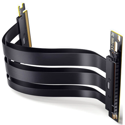 AsiaHorse PCI-E 4.0 Riser Cable, PCIe 4.0 16x 200mm High Speed Flexible GPU Riser Cable, EMI Shielded 30 AWG, 25Gbps Transfer Rate, Compatible with 5.0/4.0/3.0 (200MM)