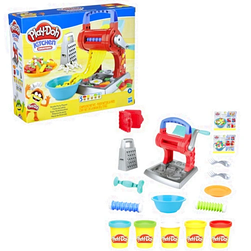 Play-Doh Kitchen Creations Noodle Party Playset for Kids 3 Years and Up with 5 Non-Toxic Colors