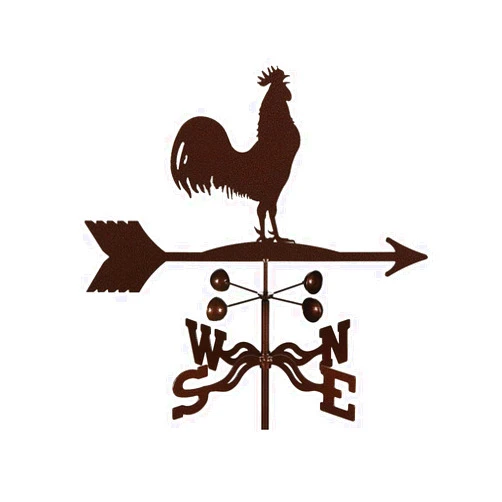 E-Z VANE EZ Vane Steel Rooster Weathervane 21” Height, includes Metal Roof Mount, Wind Cups & Brackets | Hand-Crafted and Family-Owned, Made in The USA with Triple Powder Coating, Limited