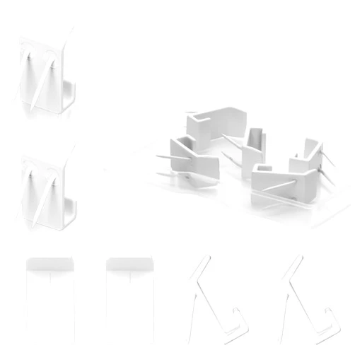 PEUTIER 10pcs Cubicle Hooks, Metal Push Pin Hooks Fabric Panel Wall Hooks Cubicle Picture Hangers Cubicle Clips for Office Home Cubicle Wall Clock Photo Frame Keychain (White)