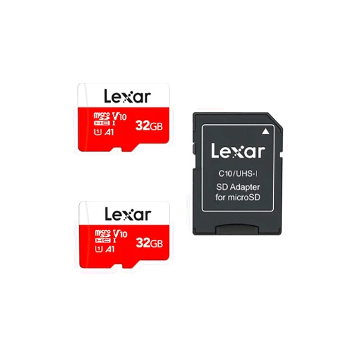Lexar 32GB Micro SD Card 2 Pack, microSDHC UHS-I Flash Memory Card with Adapter - Up to 100MB/s, U1, Class10, V10, A1, High Speed TF Card (2 microSD Cards + 1 Adapter)