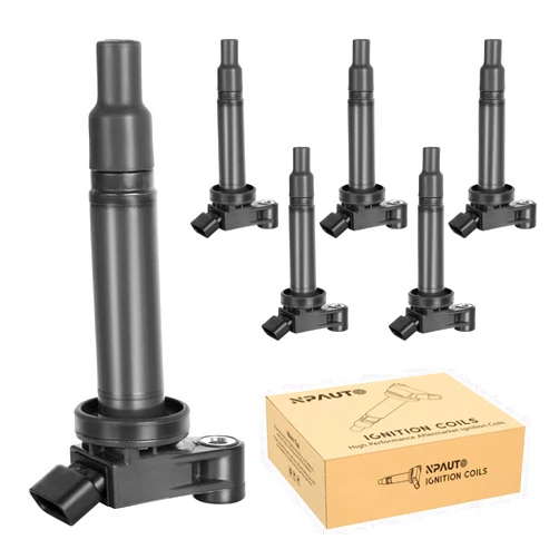 NPAUTO Ignition Coils Pack Set of 6 Compatible with V6 3.0L 3.3L 1999 2000 2001 2002 2003 2004 2005 2006 Lexus ES300 RX300, Toyota Avalon Camry Highlander Sienna Solara, Lexus RX400h 3.0 3.3, C1175 UF267