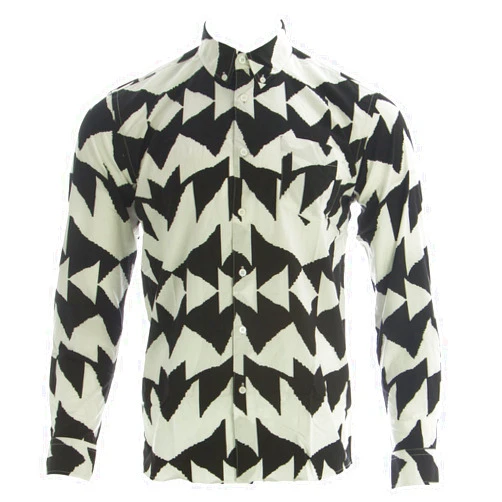 Saturdays Surf NYC Saturdays NYC Men's Crosby Mirror Print Shirt Black