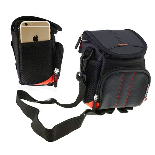 Navitech Black Portable Binocular Shoulder Bag - Compatible with The ANDSTON 8 x 21 Small Binoculars
