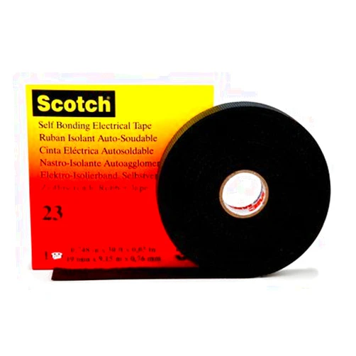 3M Scotch 130C Black Insulating Tape - 1 in Width x 30 ft Length - 30 mil Thick - Electrically Insulating - 41753 [PRICE is per ROLL]