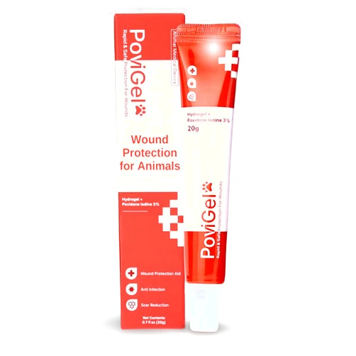 Generic PoviGel Dog Wound Care Ointment, Fast Absorption Rapid Healing Pain & Itch Relief, Dog Ear Infection Treatment, Yeast Infection Treatment for Dogs & Cats, Povidone-Iodine 3% for Pets, Hot Spots